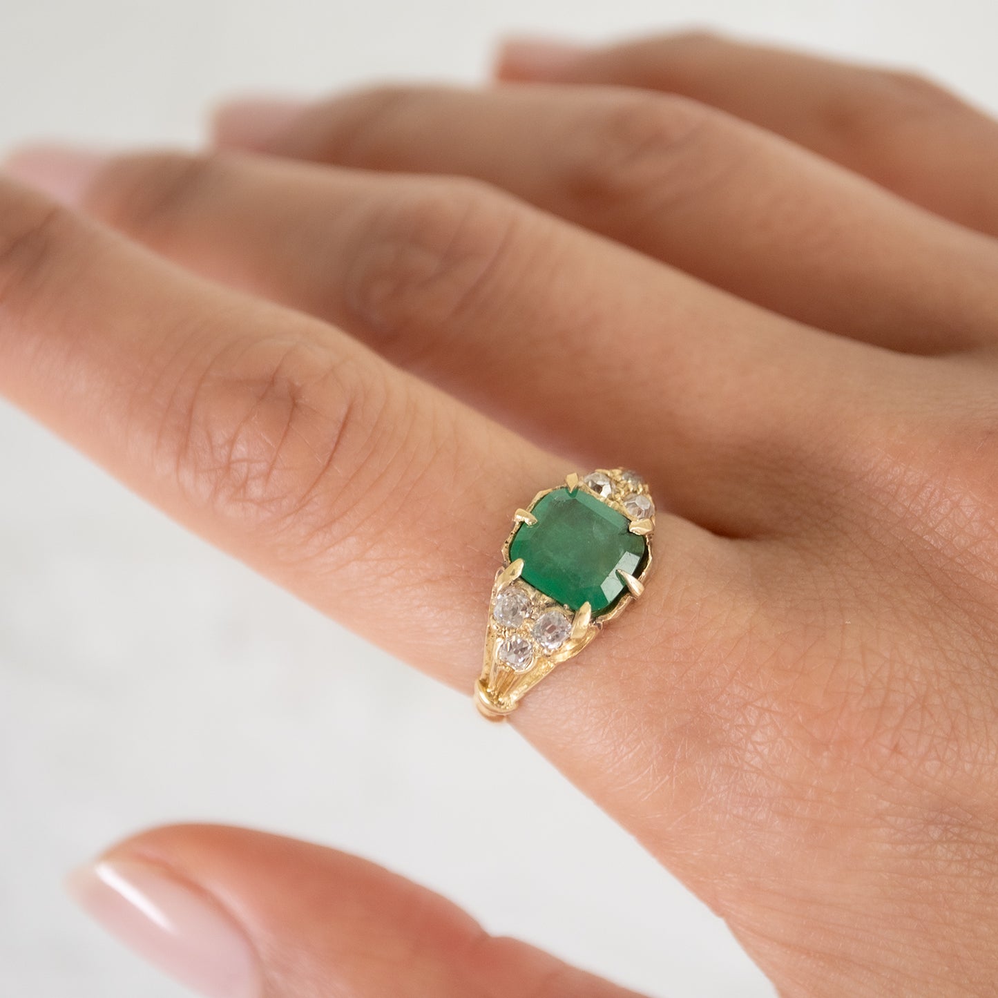 Crown Jewel Emerald Ring