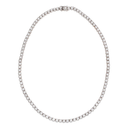 Vintage diamond tennis necklace on a white background