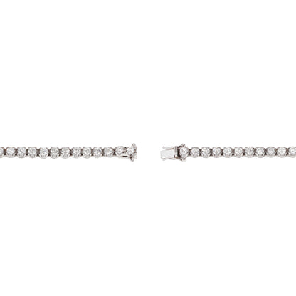 Vintage diamond tennis necklace on a white background