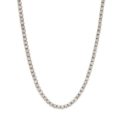 Vintage diamond tennis necklace on a white background