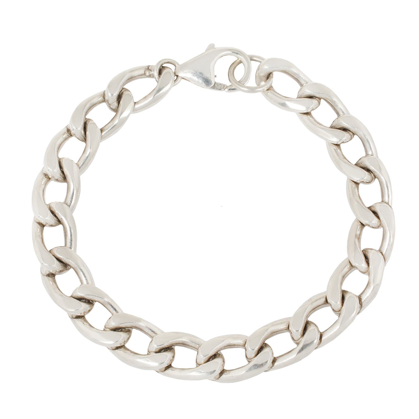 Silver Extra Large Curb Chain Bracelet