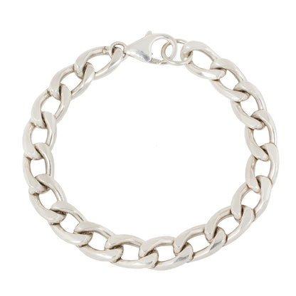 Silver Extra Large Curb Chain Bracelet