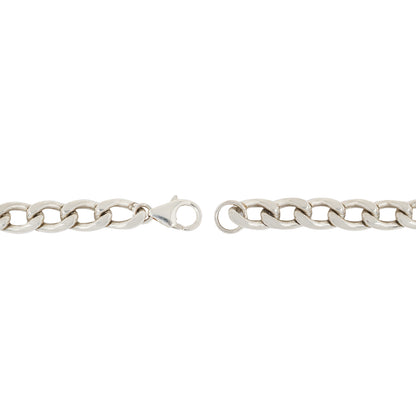 Silver Extra Large Curb Chain Bracelet