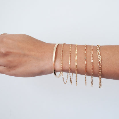 Gold Barleycorn Chain Bracelet