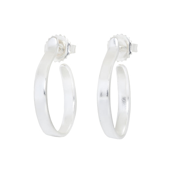 Small Plain Silver Hoops – ESQUELETO