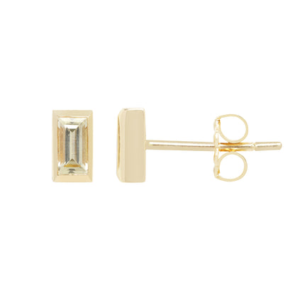Topaz Baguette Studs