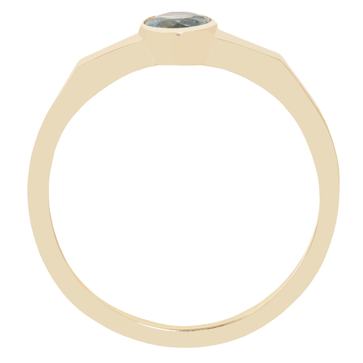 Teal Sapphire Eclipse Ring