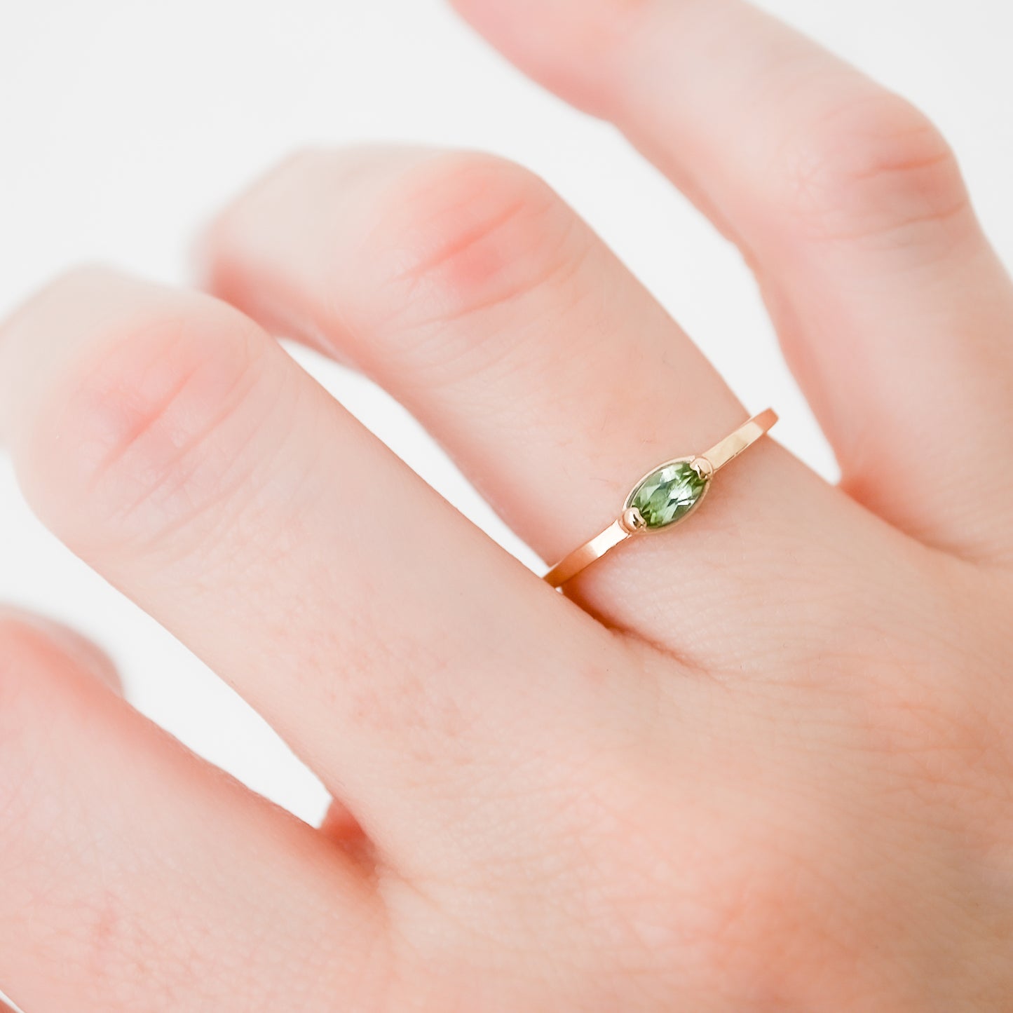 Green Tourmaline Marquise Ring