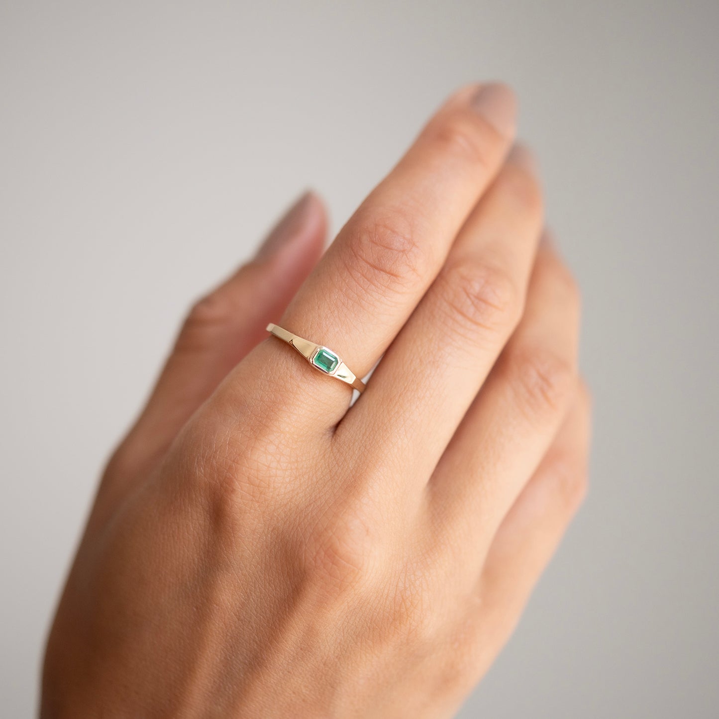 Emerald Deco Ring