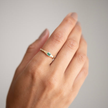 Emerald Deco Ring