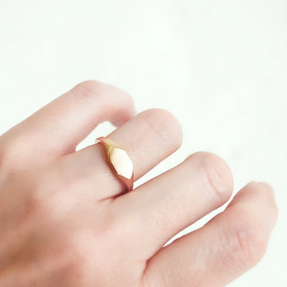 Elongated Summit Signet Ring