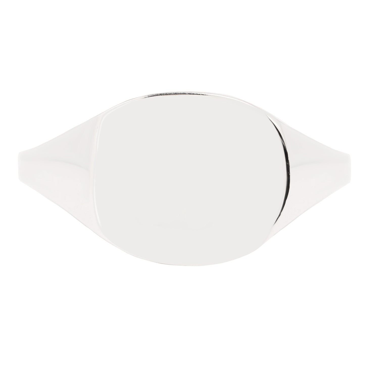 Silver square ring on a white background