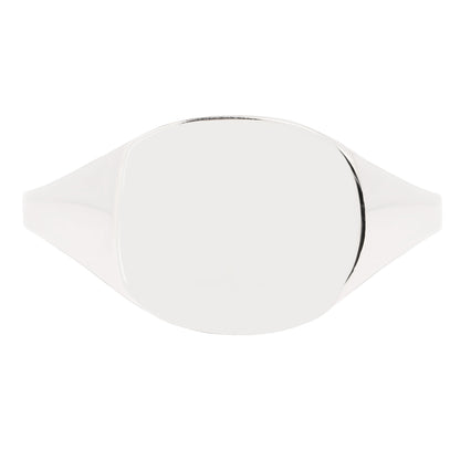 Silver square ring on a white background