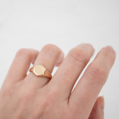 Hexagon Signet Ring