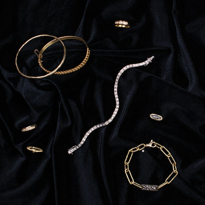 Diamond Noir Link Bracelet