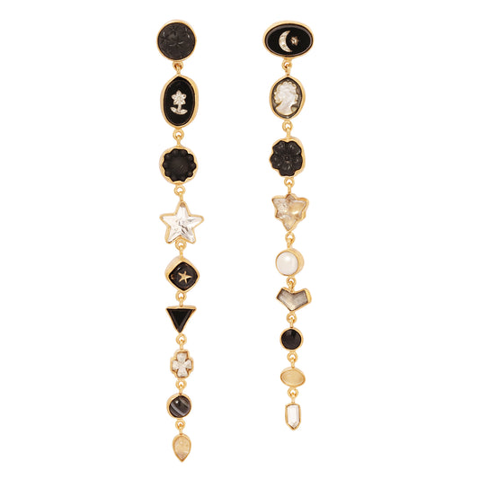 Nine Charm Multi Drop Earrings