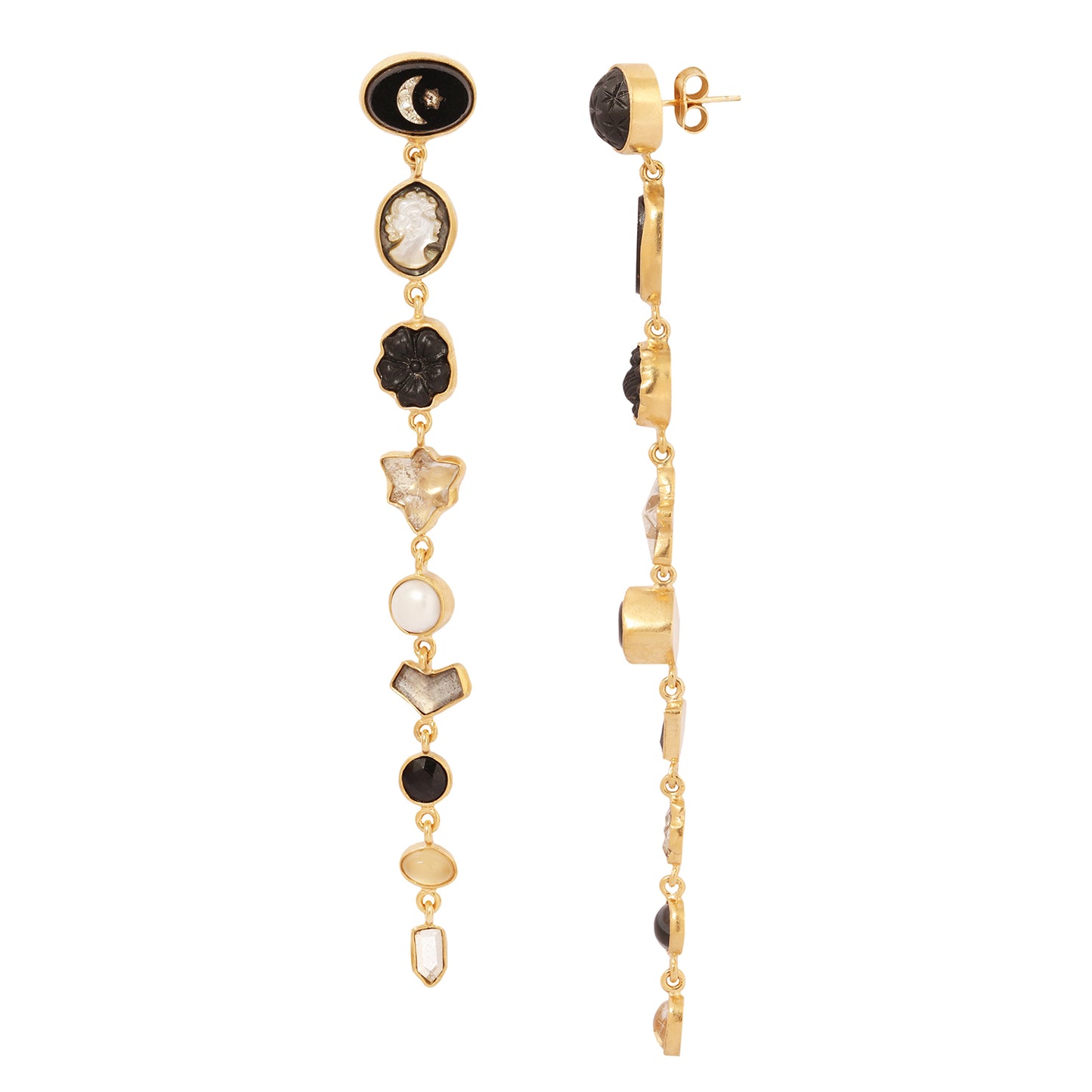 Nine Charm Multi Drop Earrings