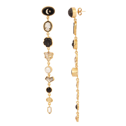 Nine Charm Multi Drop Earrings