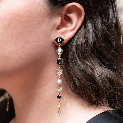 Nine Charm Multi Drop Earrings