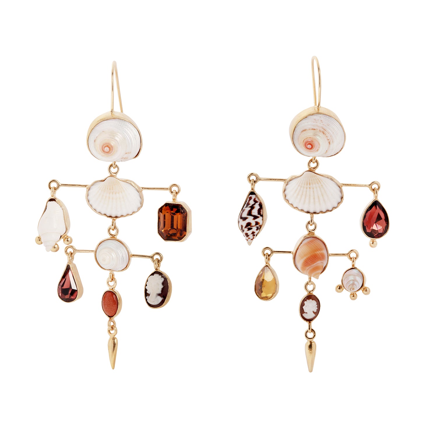 Layered Victorian Drop Earrings