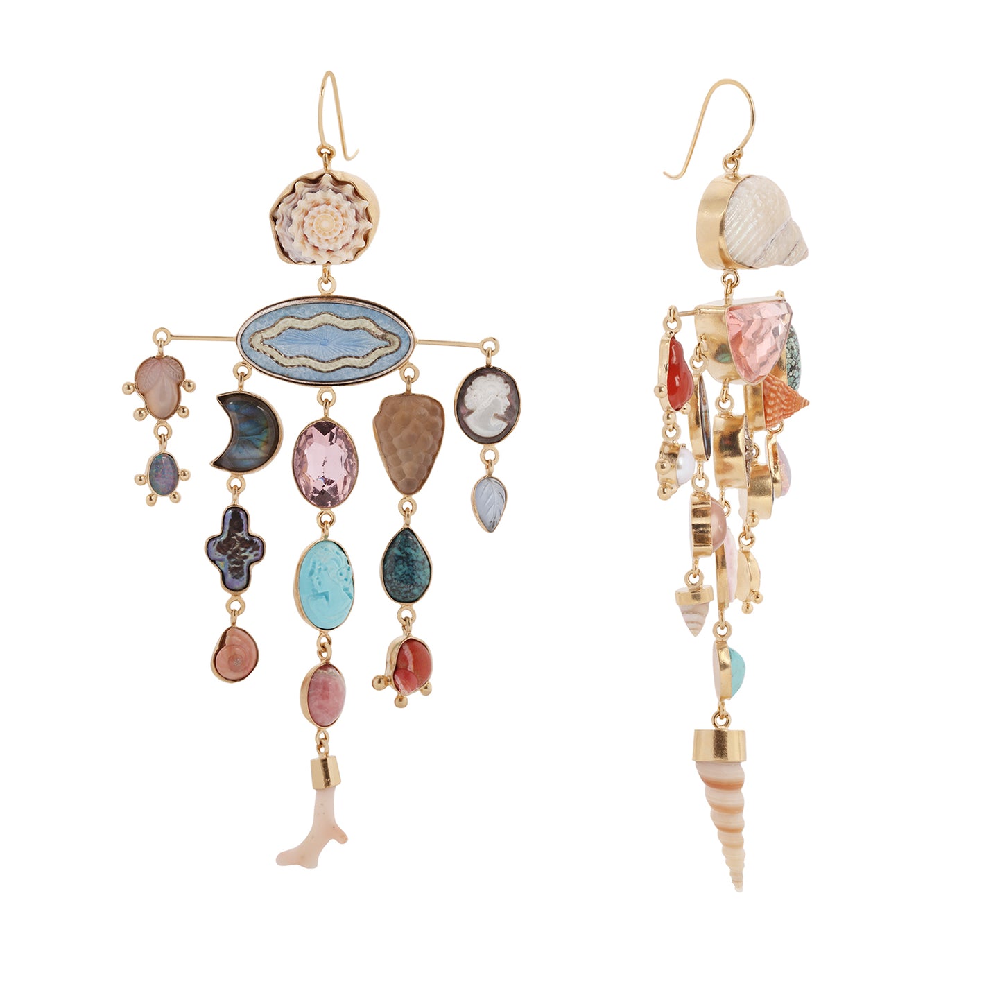 Multi Charm Balance Drop Earrings