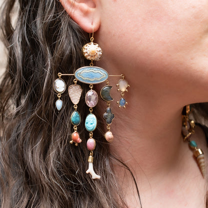 Multi Charm Balance Drop Earrings