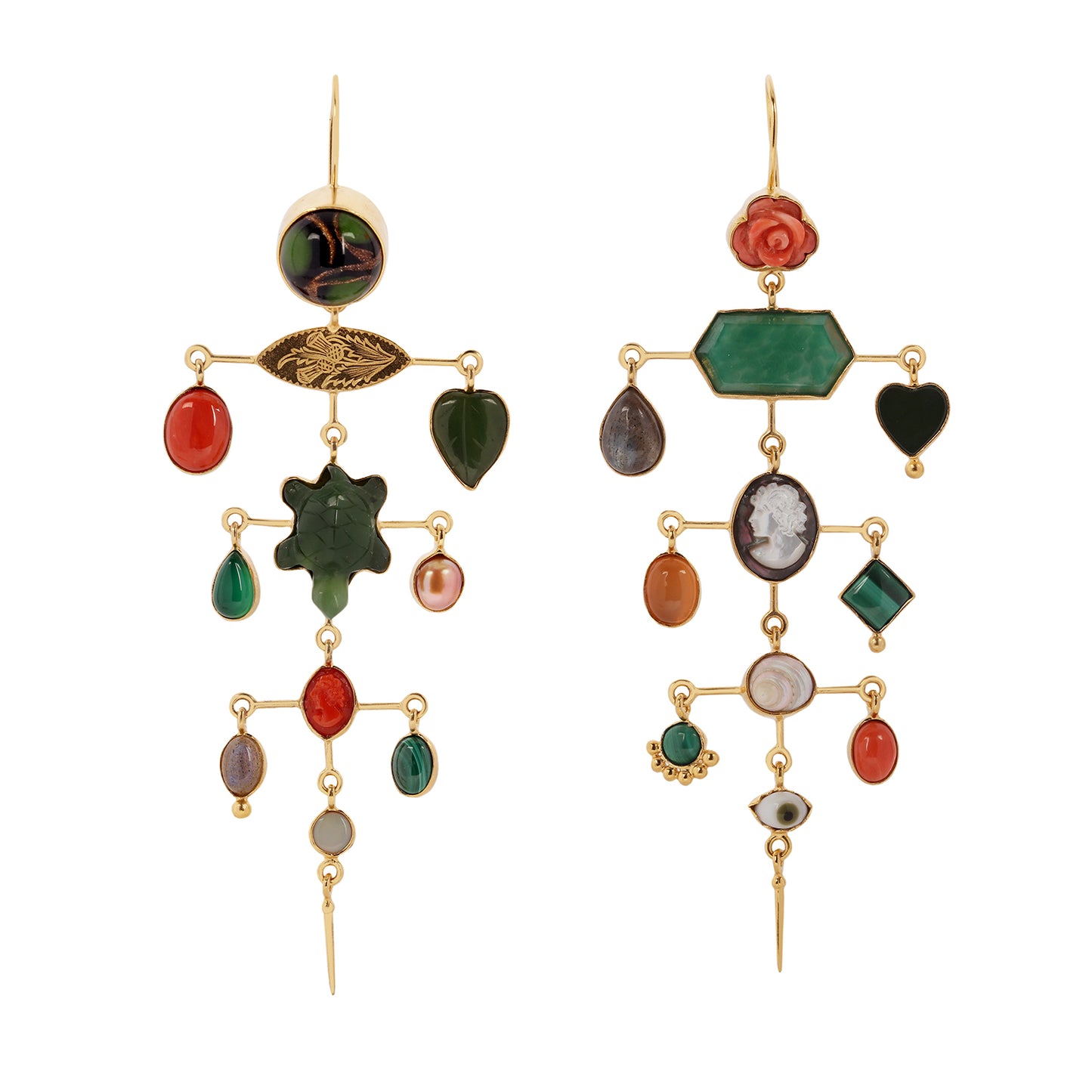 Multilayer Balance Victorian Drop Earrings