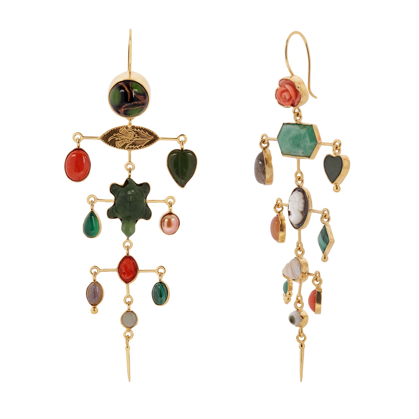 Multilayer Balance Victorian Drop Earrings