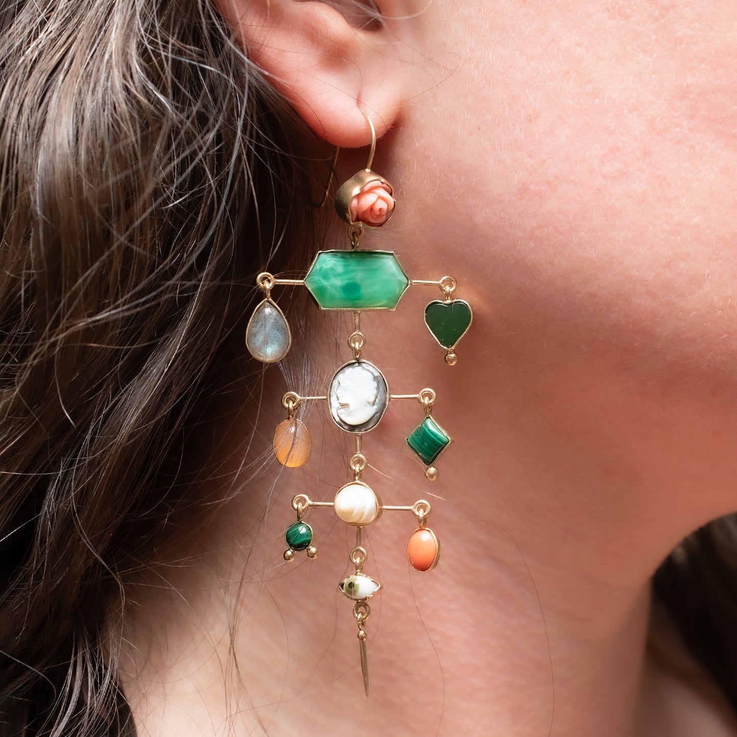 Multilayer Balance Victorian Drop Earrings