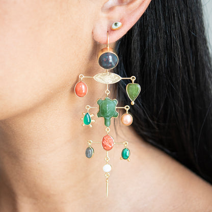 Multilayer Balance Victorian Drop Earrings