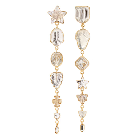 Star Seven Charm Drop Earrings