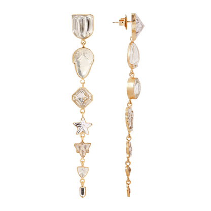 Star Seven Charm Drop Earrings