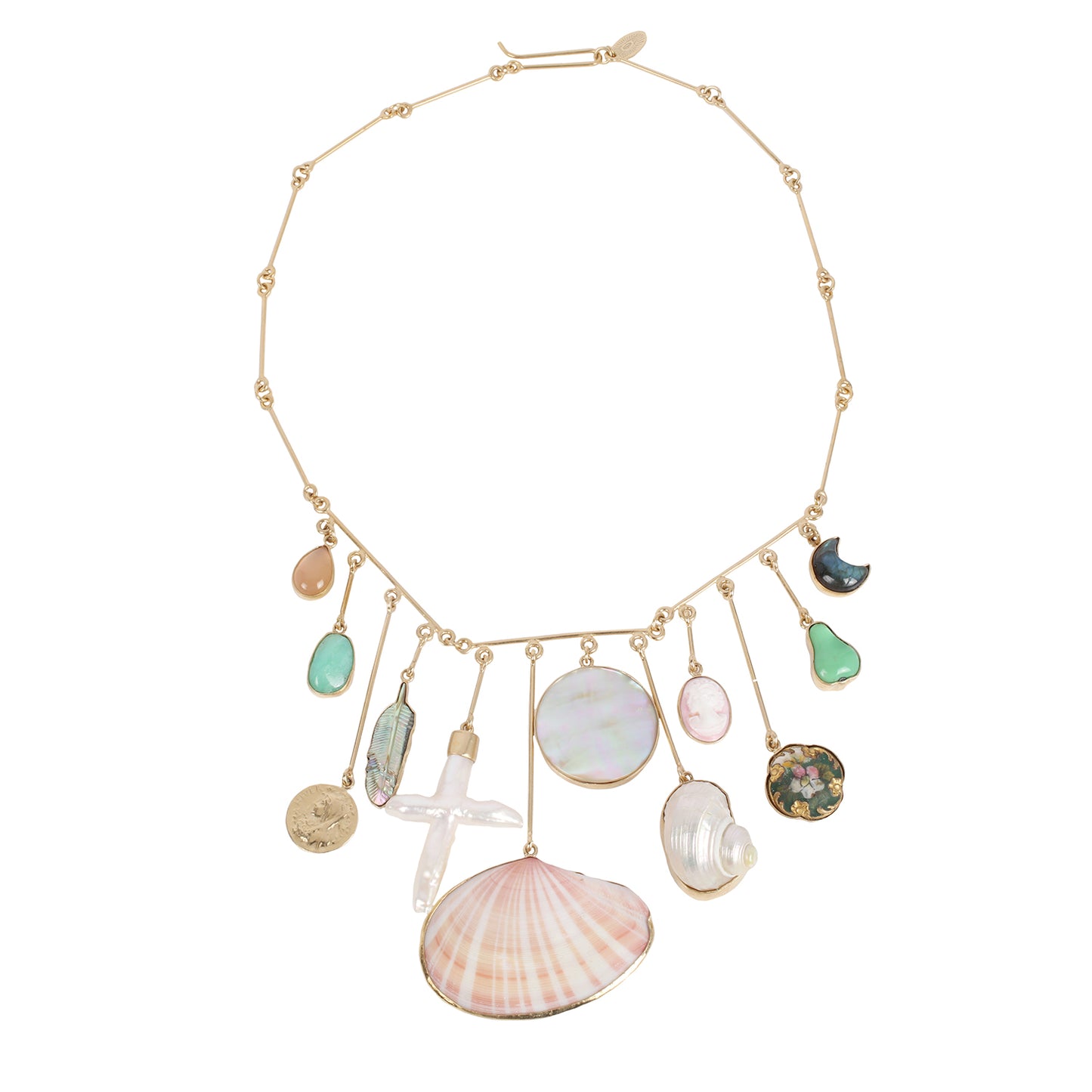 Wire Charm Drop Necklace #3