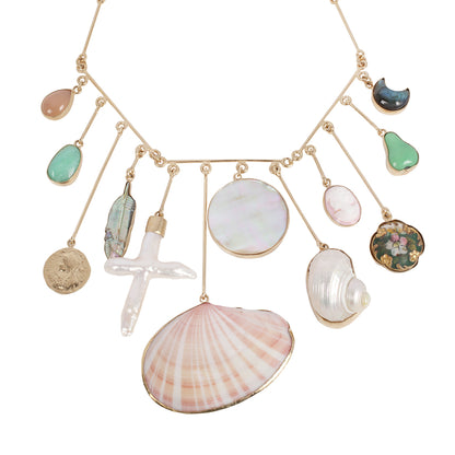 Wire Charm Drop Necklace #3