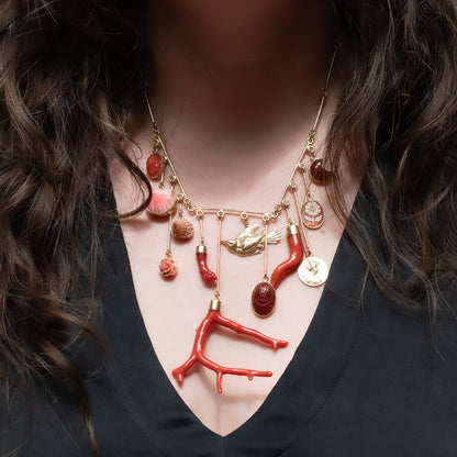 Wire Charm Drop Necklace #5