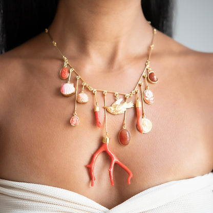 Wire Charm Drop Necklace #5