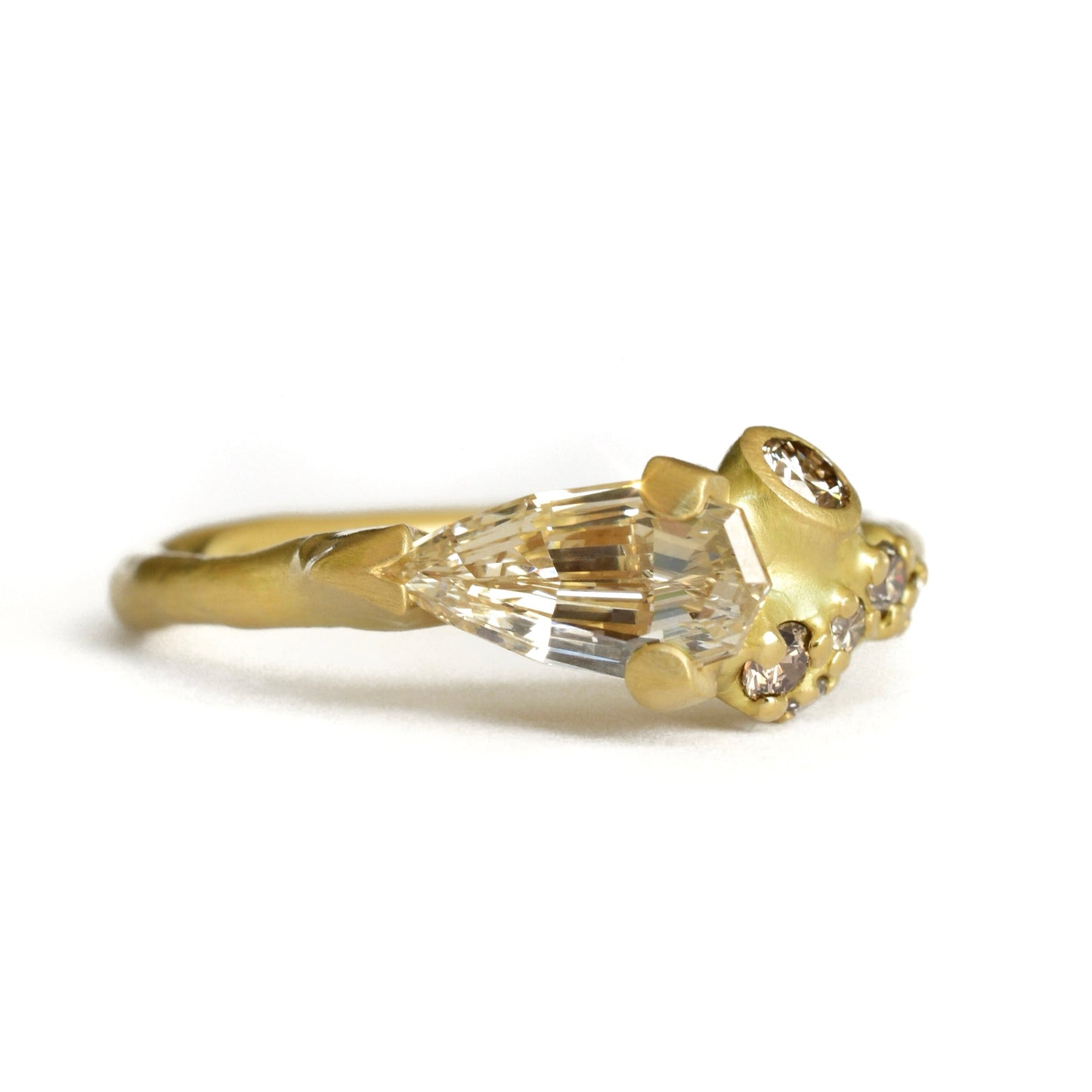 Geo Pear Diamond Cluster Ring