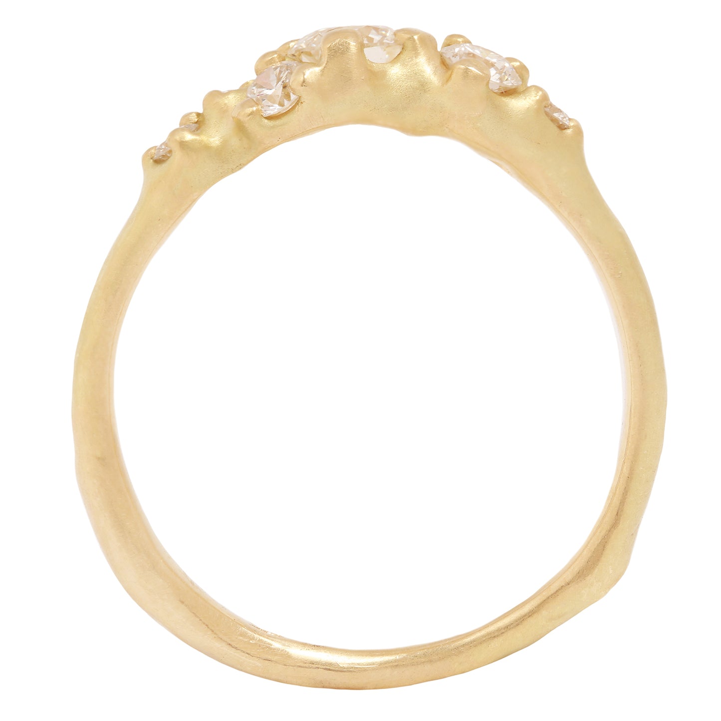 Johnny Ninos - Gold ring with diamond accents on a white background