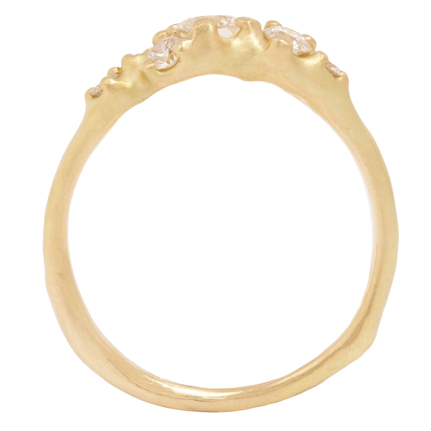 Johnny Ninos - Gold ring with diamond accents on a white background