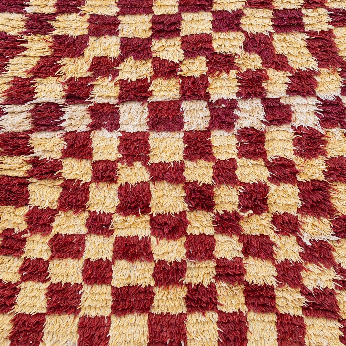 Red Checkerboard Moroccan Runner