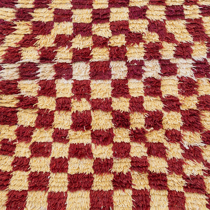 Red Checkerboard Moroccan Runner