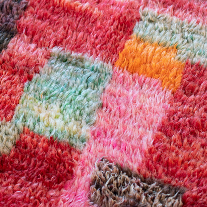 Abstract Red & Pink Moroccan Rug