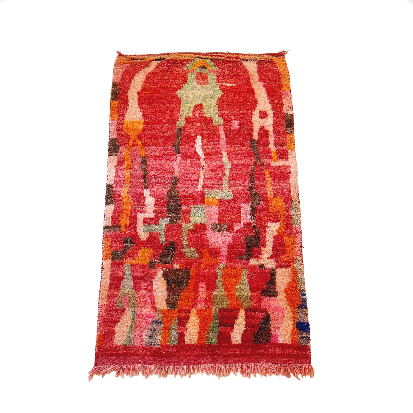 Abstract Red & Pink Moroccan Rug