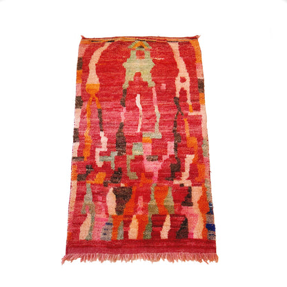 Abstract Red & Pink Moroccan Rug