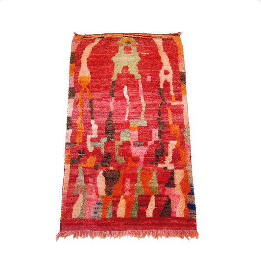 Abstract Red & Pink Moroccan Rug