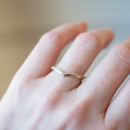 White Diamond Stepped Nesting Band
