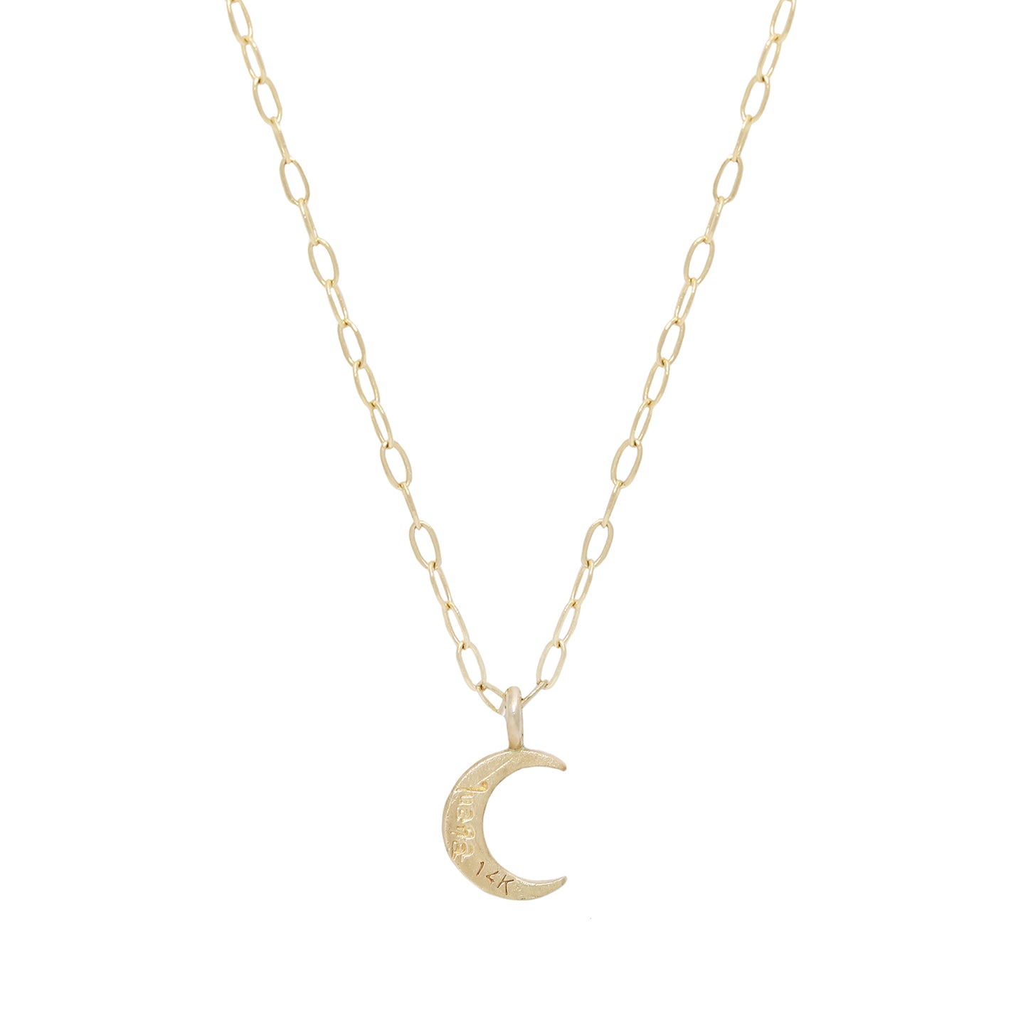 Tiny Gold Crescent Moon Necklace
