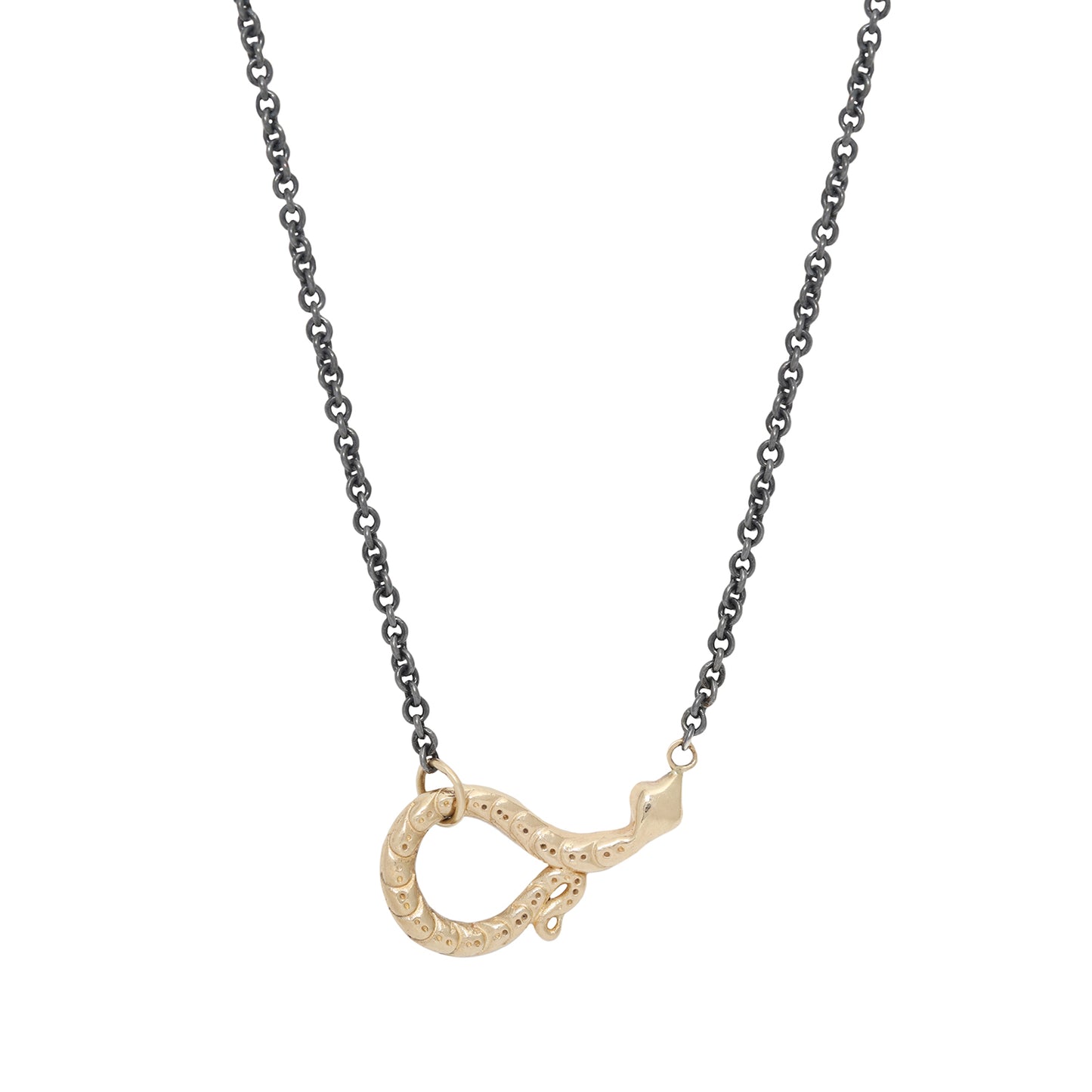 Lucky Snake Necklace Silver & Gold