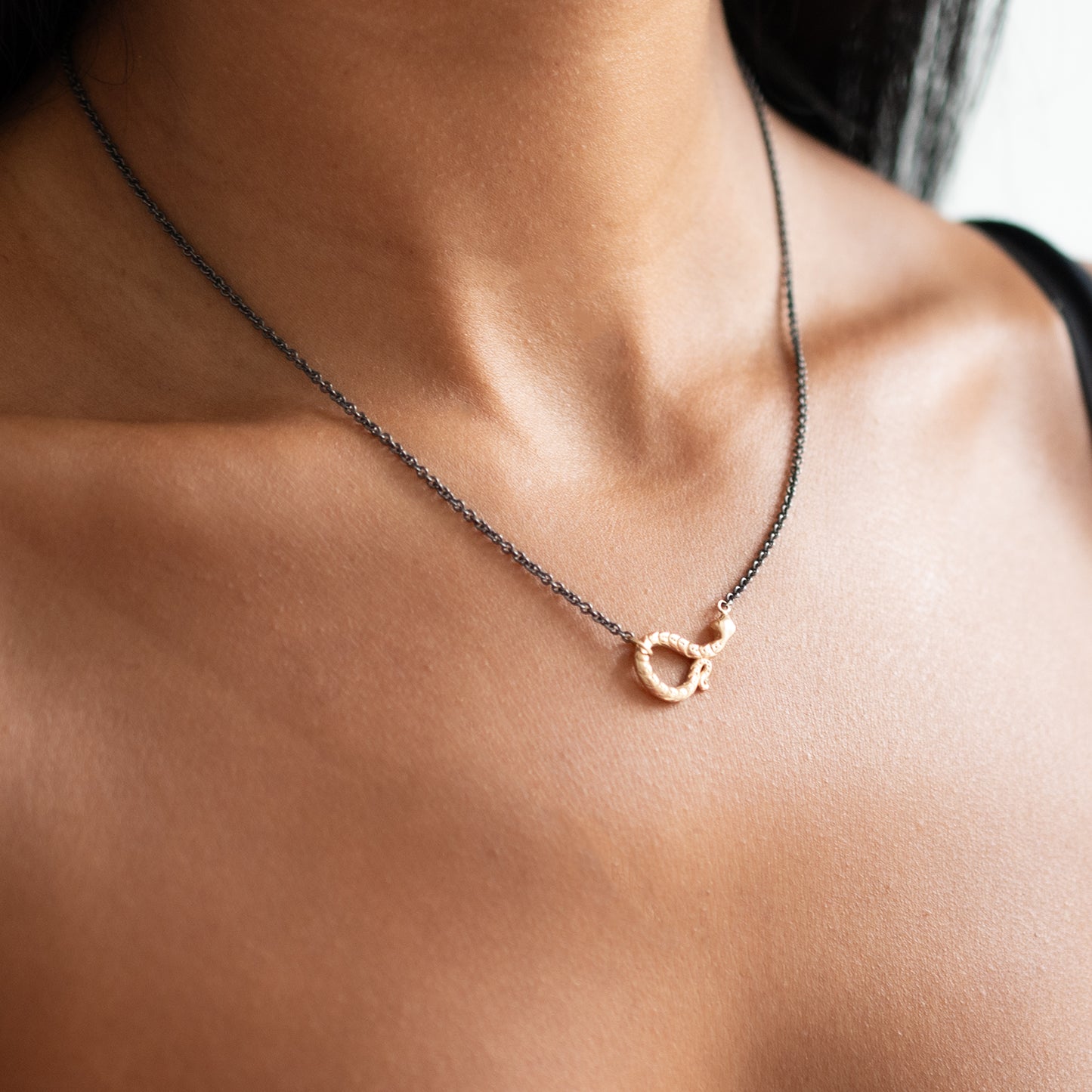 Lucky Snake Necklace Silver & Gold
