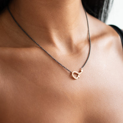 Lucky Snake Necklace Silver & Gold